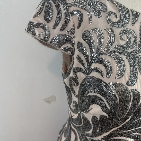 Adrianna Papell Gray and Black Sheath Mini‎ Dress - Picture 4 of 10